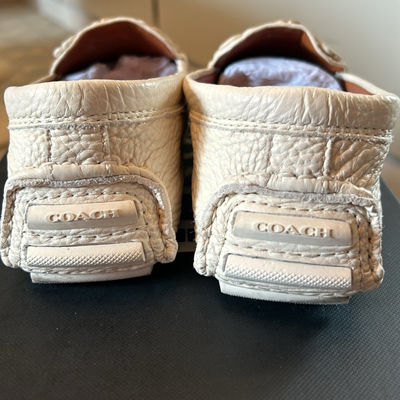 Coach shoes 8.5 fit like 39/9 cream leather w flowers - Picture 5 of 8